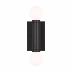 Beckham Modern 2-Light Wall Sconce in Aged Iron