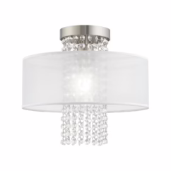 Bella Vista 1-Light Ceiling Mount in Brushed Nickel