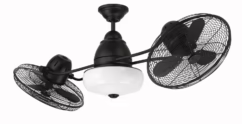 Bellows II Indoor with Outdoor 2-Light 48" Outdoor Ceiling Fan in Flat Black