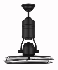 Bellows III Indoor with Outdoor 18" Outdoor Ceiling Fan in Flat Black
