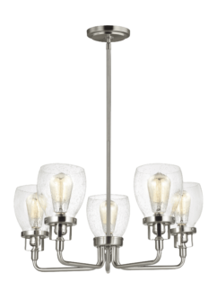 Belton 5-Light Transitional Chandelier in Brushed Nickel