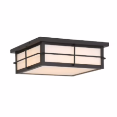 Bensa 1-Light LED Flush Mount Ceiling Light in Black