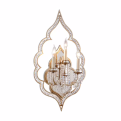 Bijoux 3-Light Wall Sconce in Warm Silver Leaf