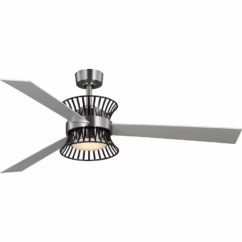 Bisbee 1-Light 55" Outdoor Ceiling Fan in Brushed Nickel