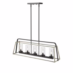 Bonnie 5-Light Chandelier Ceiling Light In Matte Black Grey Wood