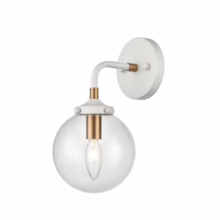 Boudreaux 1-Light Wall Sconce in Matte White