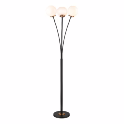 Boudreaux 3-Light LED Floor Lamp in Matte Black