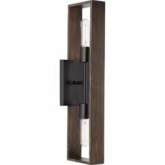 Boundary 2-Light Wall Bracket in Matte Black
