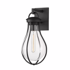 Bowie 1-Light Outdoor Wall Sconce in Texture Black