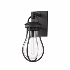 Bowie 1-Light Outdoor Wall Sconce in Texture Black