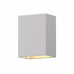 Box LED Wall Sconce in Textured White