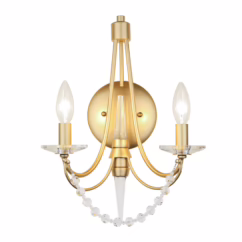 Brentwood 2-Light Wall Sconce in French Gold