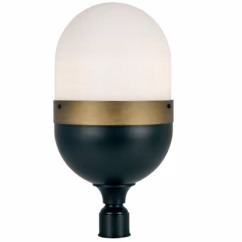Brian Patrick Flynn for Capsule 23" Outdoor Post Light in Black And Gold