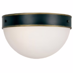 Brian Patrick Flynn for Capsule 8" Outdoor Ceiling Light in Black And Gold