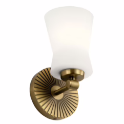 Brianne 10" Wall Sconce in Brushed Natural Brass