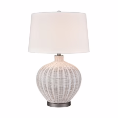 Brinley 1-Light Table Lamp in White