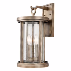 Brison 3-Light Outdoor Wall Sconce in Vintage Brass