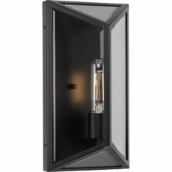 Bristol 1-Light Outdoor Wall Lantern in Matte Black