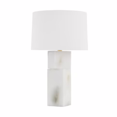 Brockton 1-Light Table Lamp in Aged Brass