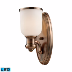 Brooksdale 1-Light LED Wall Sconce in Antique Copper