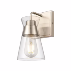 Brookville 1-Light Wall Sconce in Satin Nickel