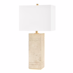 Brownsville 1-Light Table Lamp in Aged Brass