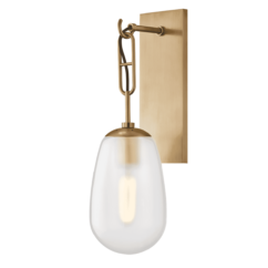 Bruckner Wall Sconce in Aged Brass