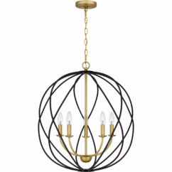 Bryn 5-Light Pendant in Aged Brass