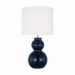 Buckley 1-Light Table Lamp in Gloss Navy