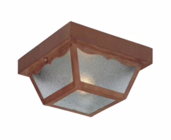 Builder's Choice 1-Light Burled Walnut Ceiling Light
