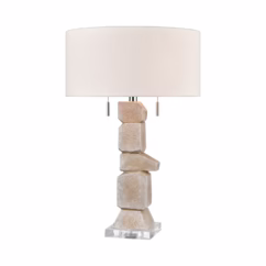 Burne 2-Light Table Lamp in Antique White