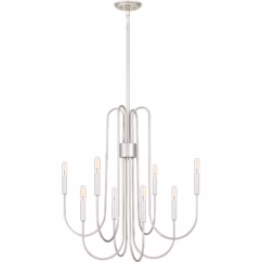 Cabry 8-Light Chandelier in Polished Nickel