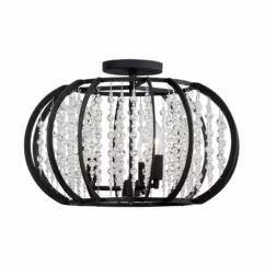 Caesar 3-Light Ceiling Light in Carbon