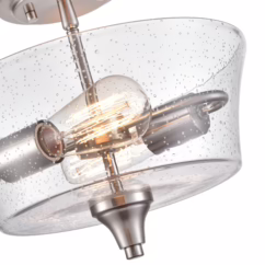 Caily 2-Light Semi-Flush In Brushed Nickel