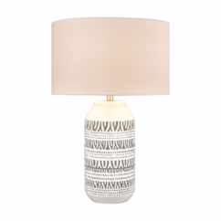 Calabar 1-Light Table Lamp in White