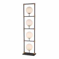 Career Ladder 4-Light Floor Lamp in Matte Black