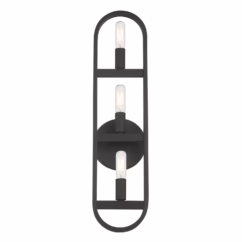 Carousel 3-Light Wall Sconce in Black