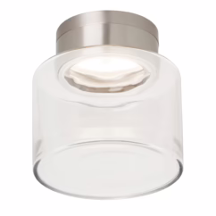 Casen 3000K LED 7" Ceiling Light in Satin Nickel and Clear