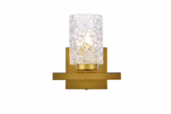 Cassie 1-Light Bathroom Vanity Light in Brass