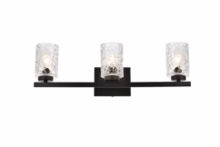 Cassie 3-Light Bathroom Vanity Light in Black