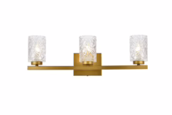 Cassie 3-Light Bathroom Vanity Light in Brass