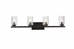 Cassie 4-Light Bathroom Vanity Light in Black