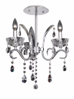 Catalani 3-Light Ceiling Light in Chrome
