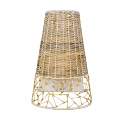 Cayman Wall Sconce in Country White and Natural Rattan