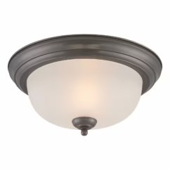 Ceiling Essentials 1-Light Flush Mount in Painted Bronze