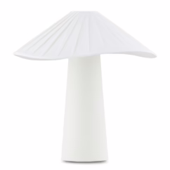 Chanterelle 1-Light Table Lamp in Patina Brass