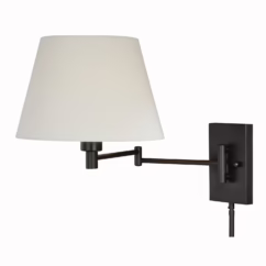 Chapeau 1-Light Swing Arm Wall Light in New Bronze