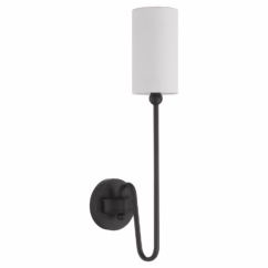 Charlotte 1-Light Wall Mount in Matte Black