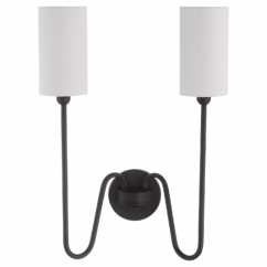 Charlotte 2-Light Wall Mount in Matte Black