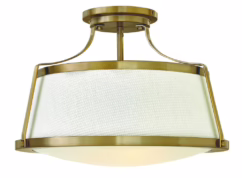 Charlotte 3-Light Semi-Flush Ceiling Light In Brushed Caramel